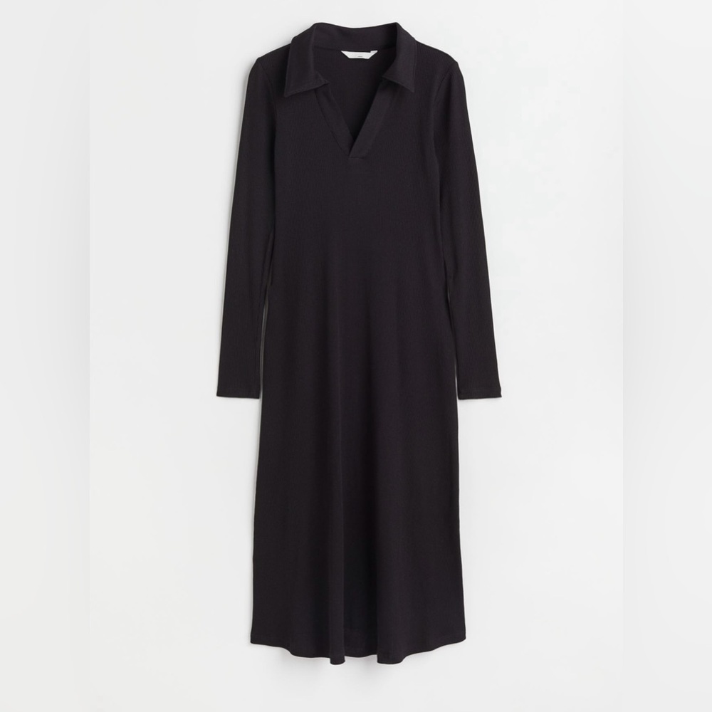H&M Black Maternity Longsleeve Midi Dress​​